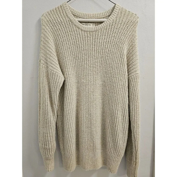 abercrombie & fitch ivory cream glitter shimmer sweater size xs/s - euc - Picture 8 of 12